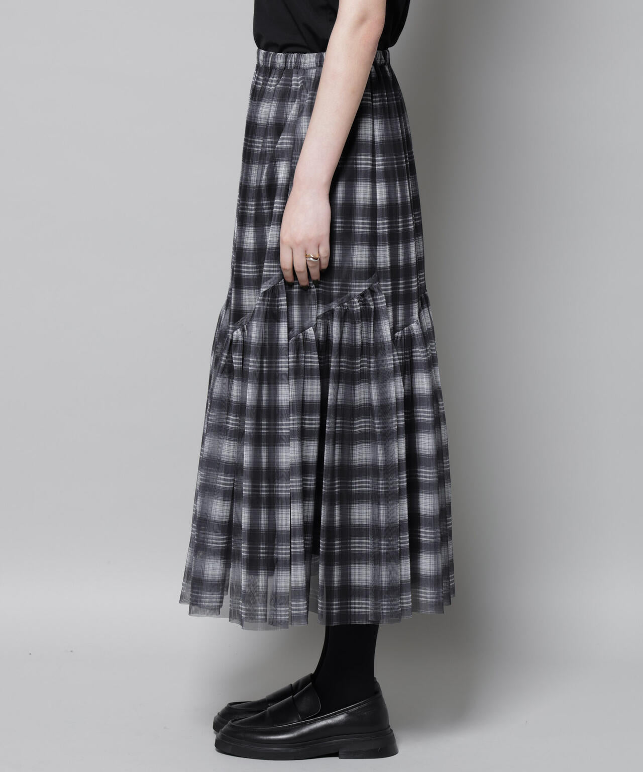 オンブレーチェックチュールスカート 6695230320