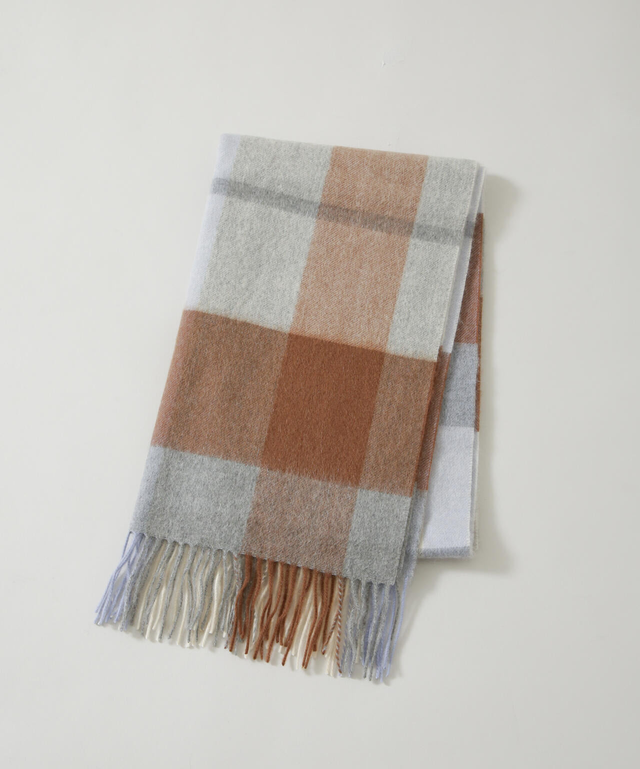 カシミヤチェックストール 6695241304