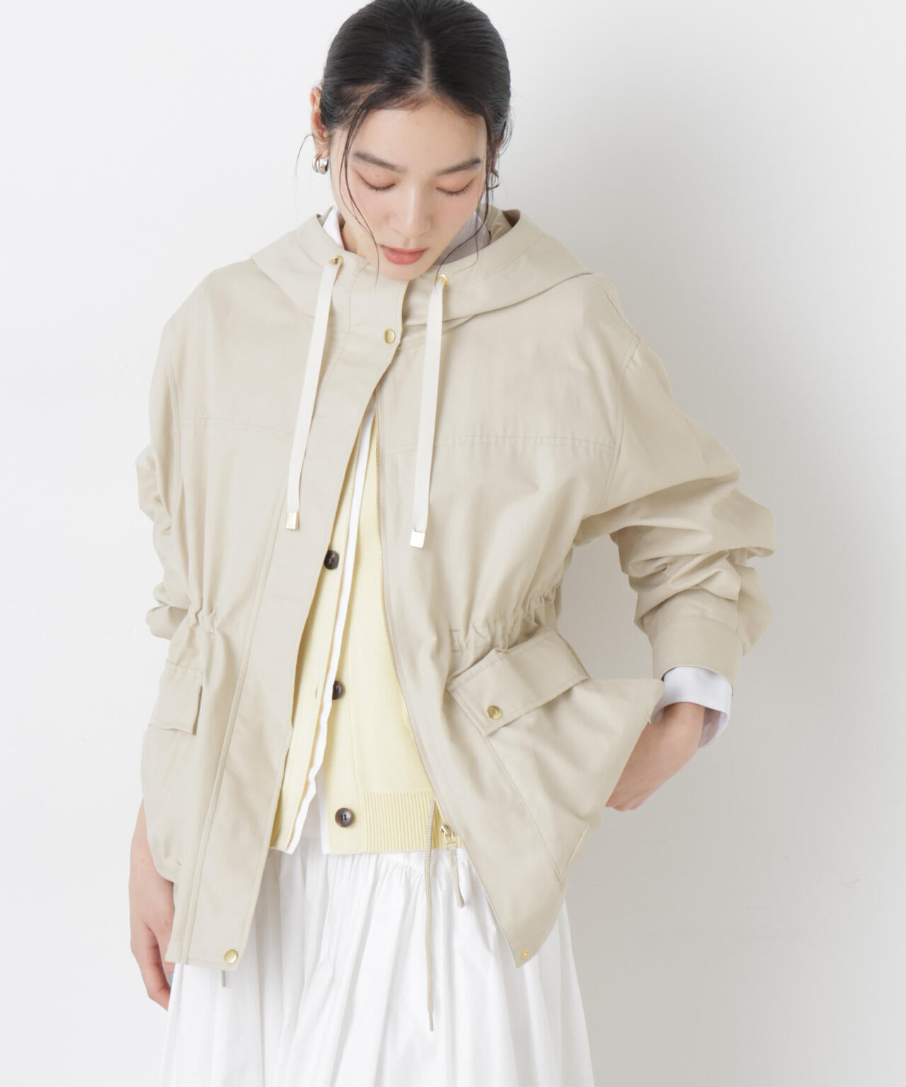 撥水フードブルゾン