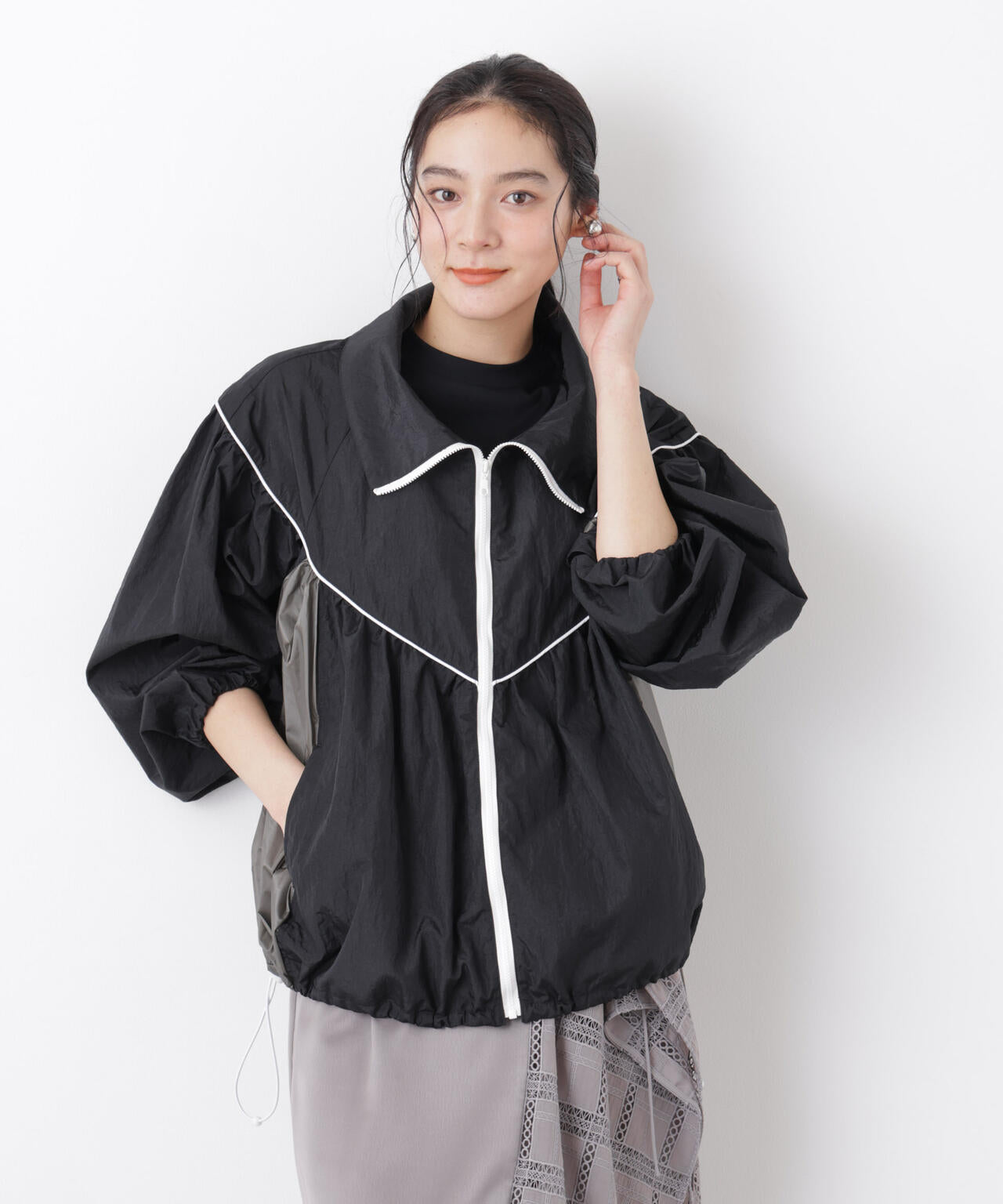 シアーライトギャザーブルゾン