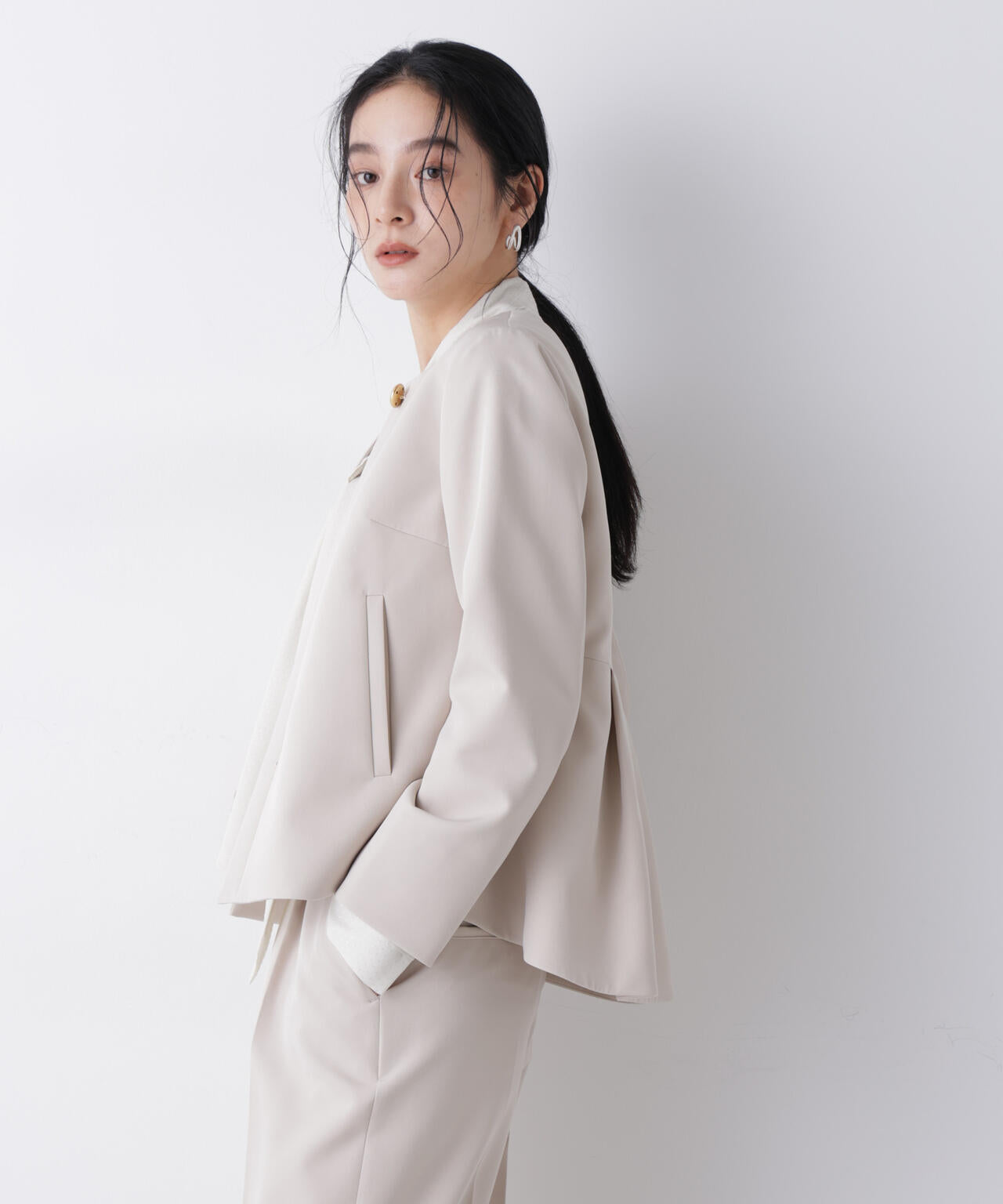 デイリーファンクション ノーカラージャケット(セットアップ可) 6696116300