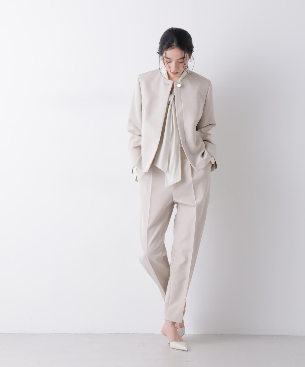 デイリーファンクション ノーカラージャケット(セットアップ可) 6696116300