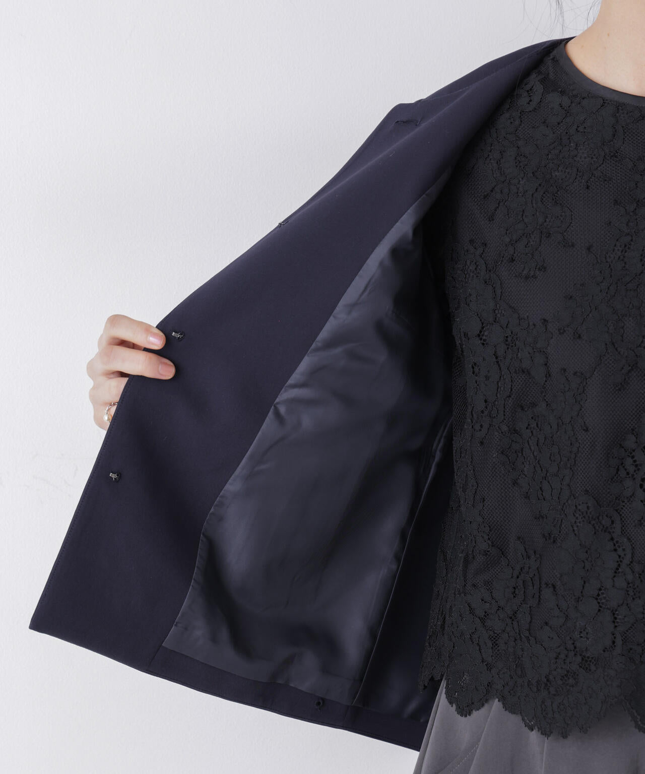 デイリーファンクション ノーカラージャケット(セットアップ可) 6696116300