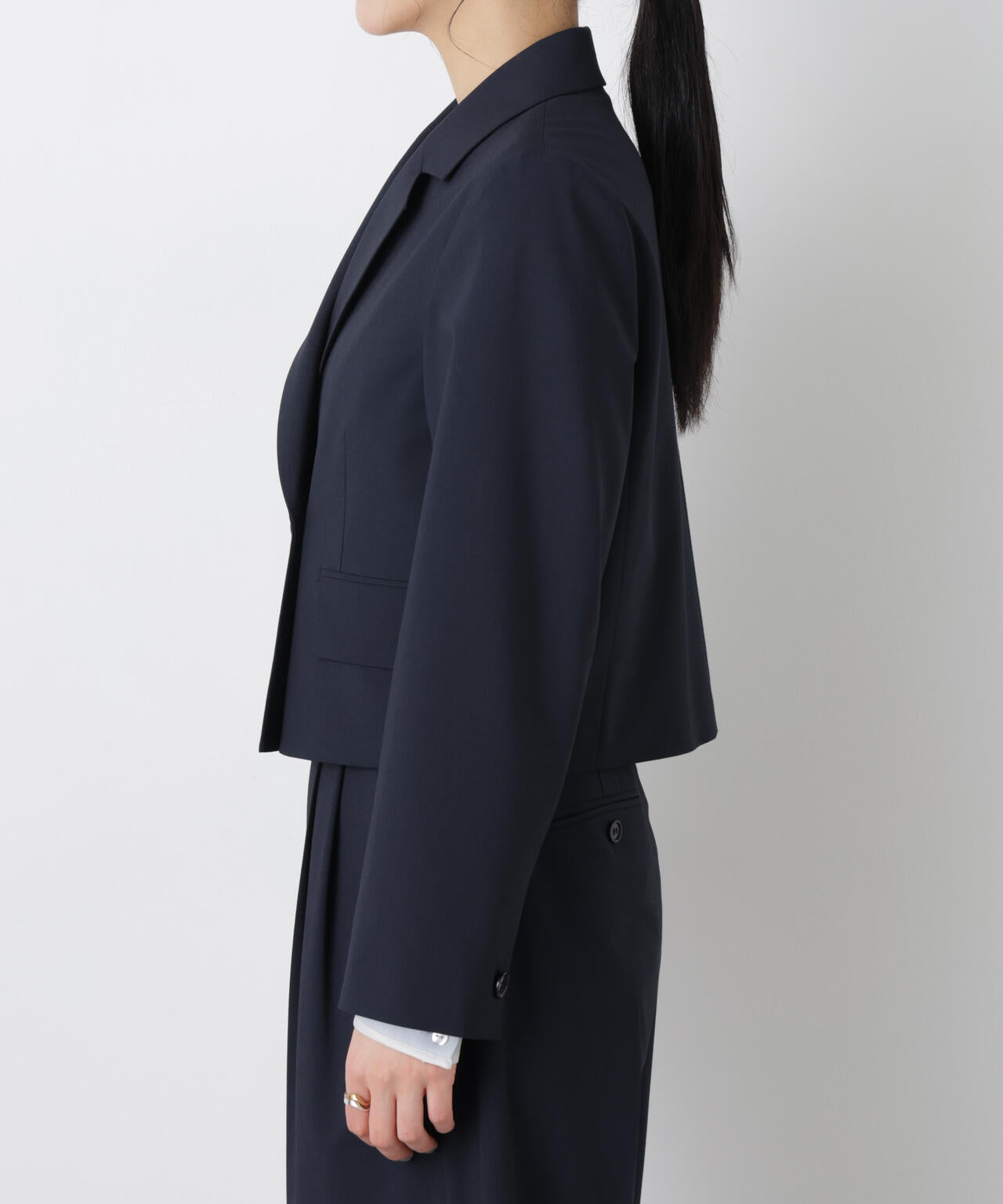 トロストレッチショートダブルジャケット(セットアップ可) 6696116303