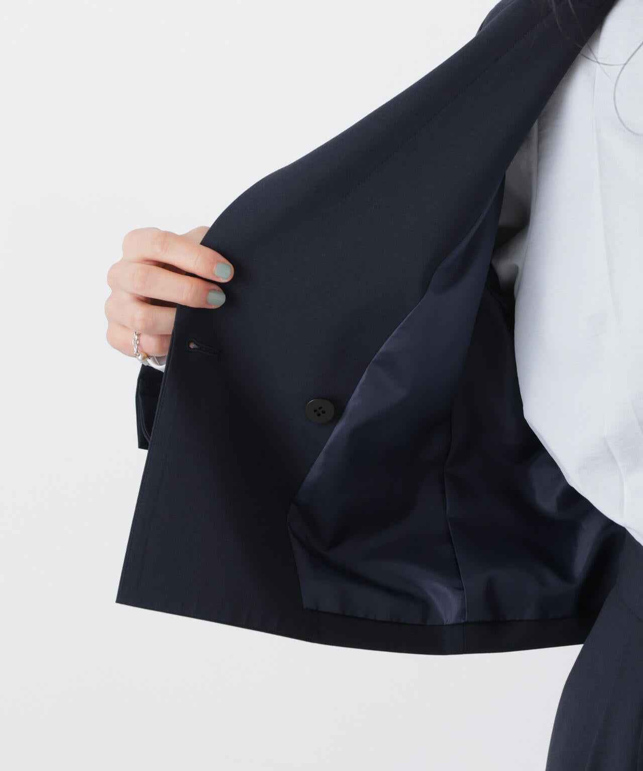 トロストレッチショートダブルジャケット(セットアップ可) 6696116303