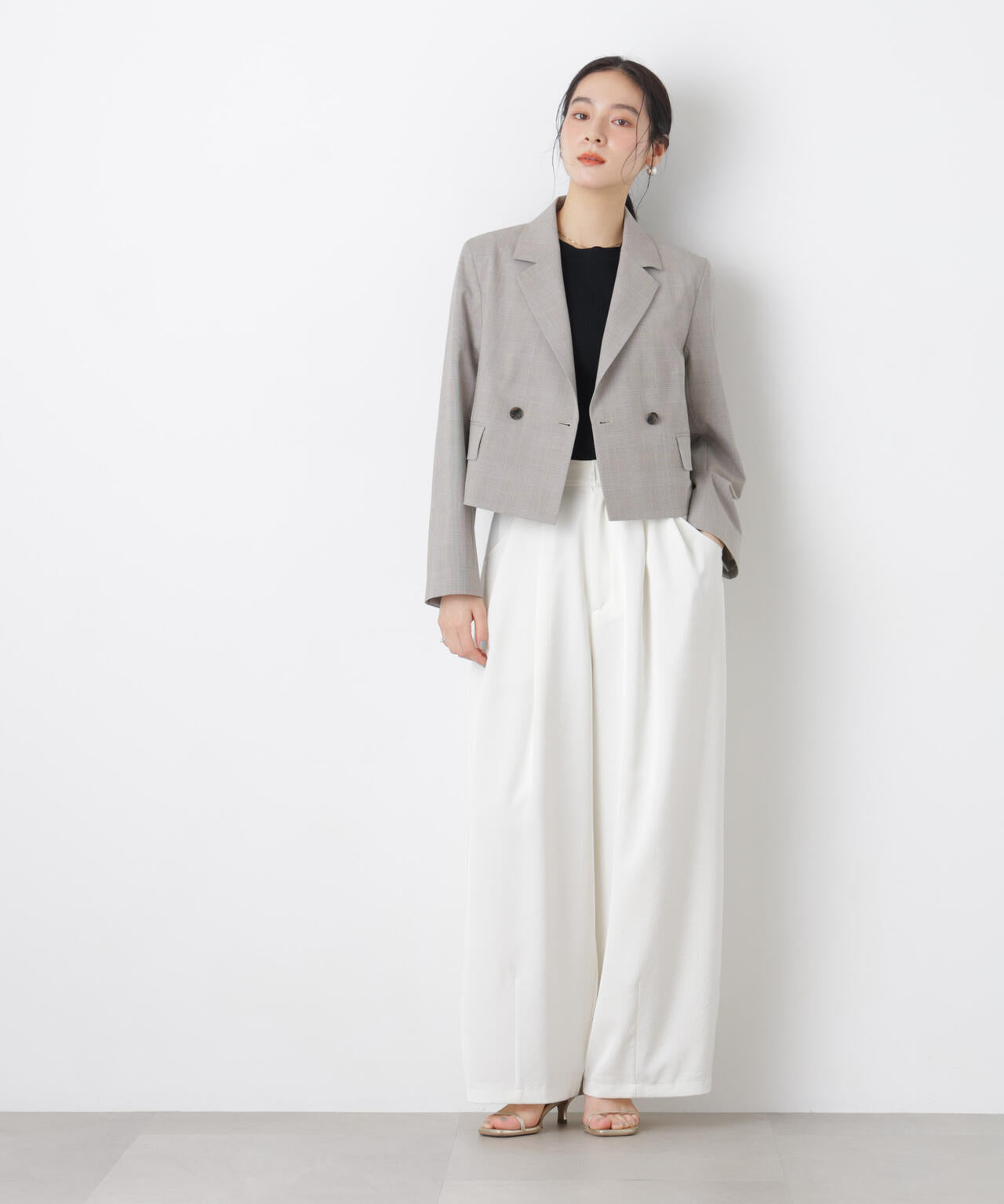 トロストレッチショートダブルジャケット(セットアップ可) 6696116303