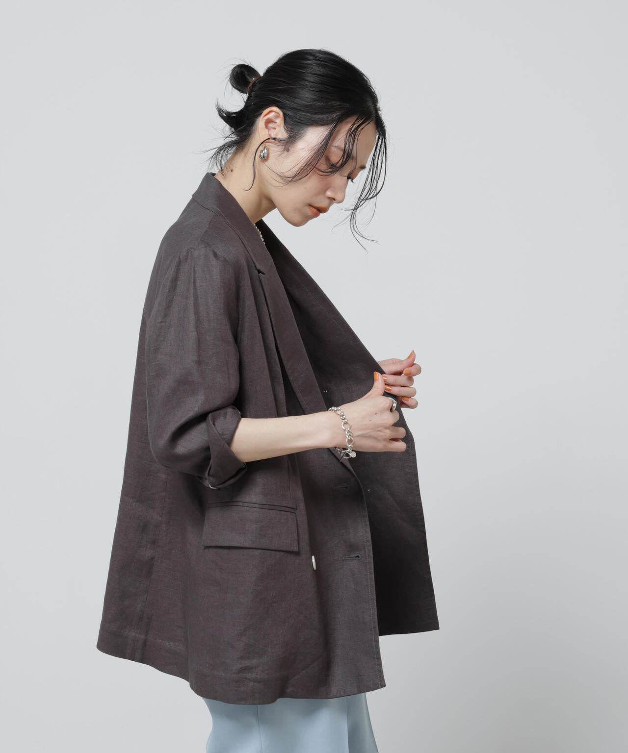 European Flax ダブル6Bジャケット(セットアップ可) 6696116307