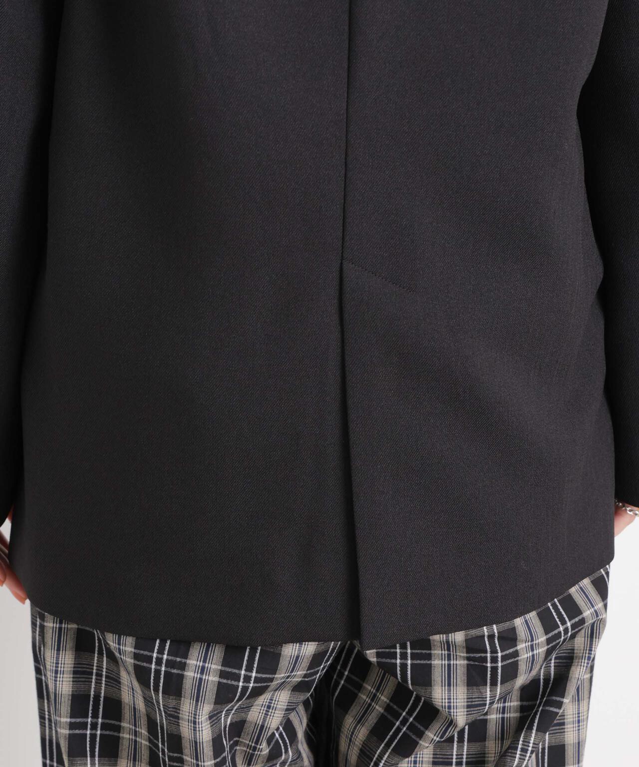 リネンライクツイルラペルレスジャケット 6696116309