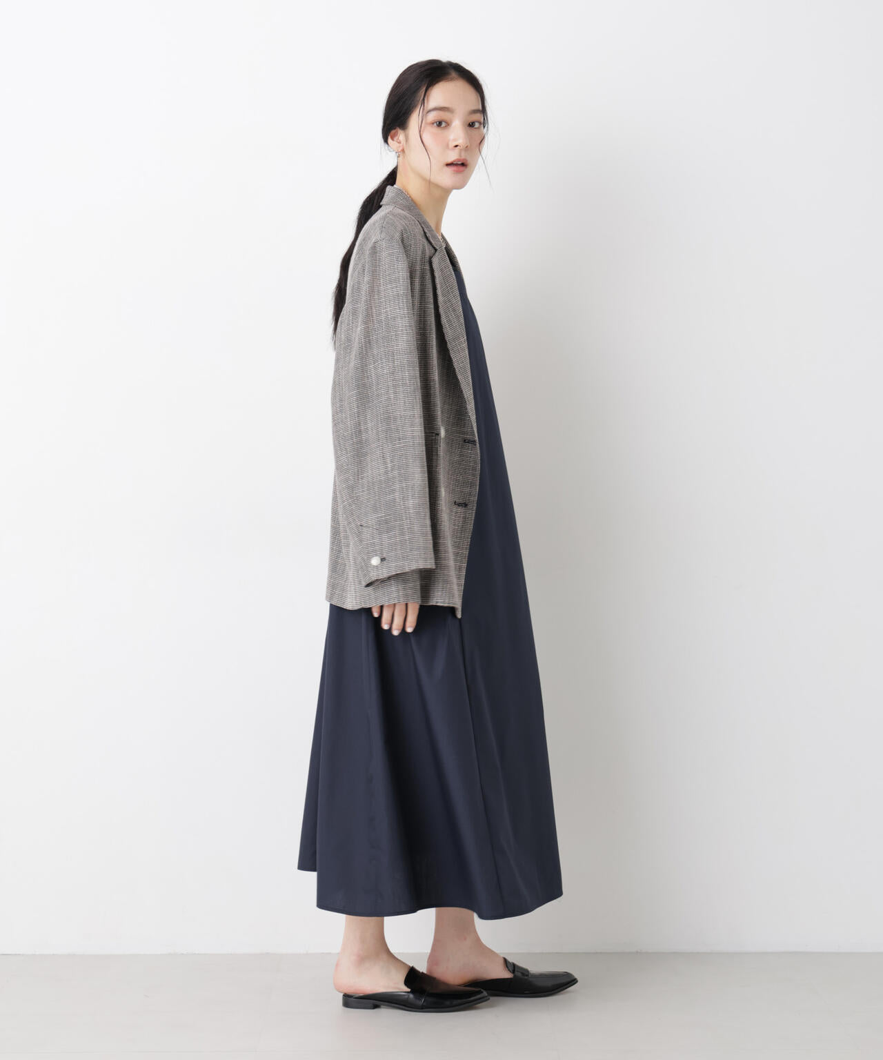 カラミ織りダブルジャケット(セットアップ可) 6696116313