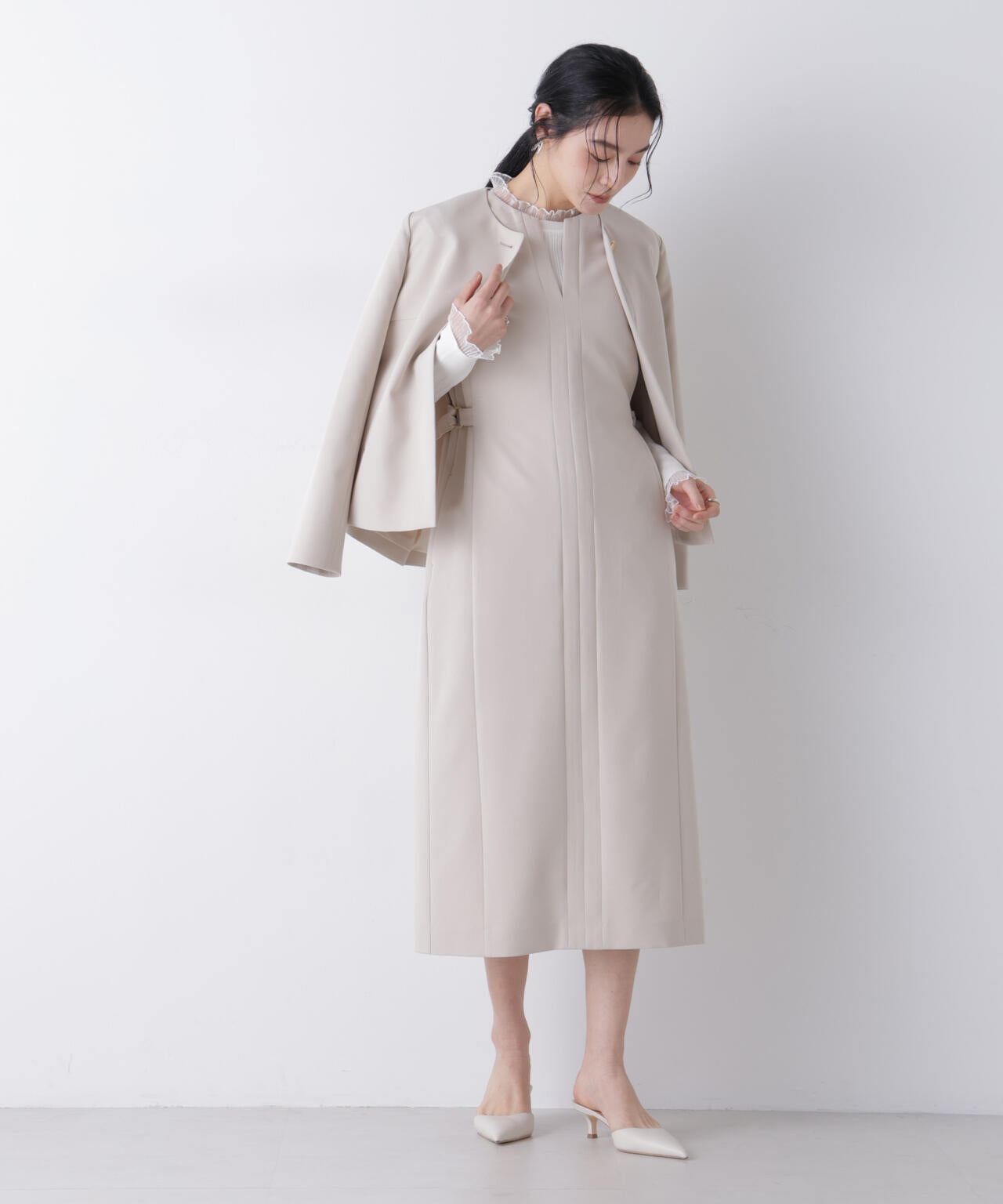 デイリーファンクション サイドベルトキーネックワンピース(セットアップ可) 6696119300