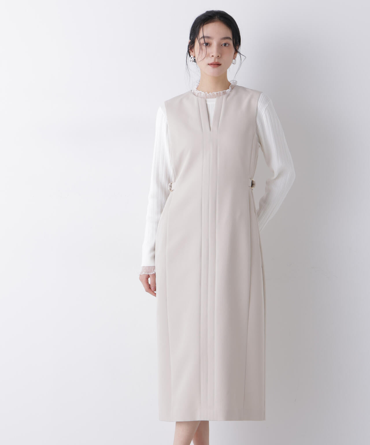 デイリーファンクション サイドベルトキーネックワンピース(セットアップ可) 6696119300