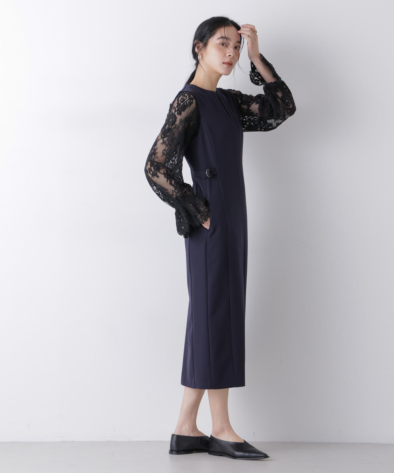 デイリーファンクション サイドベルトキーネックワンピース(セットアップ可) 6696119300