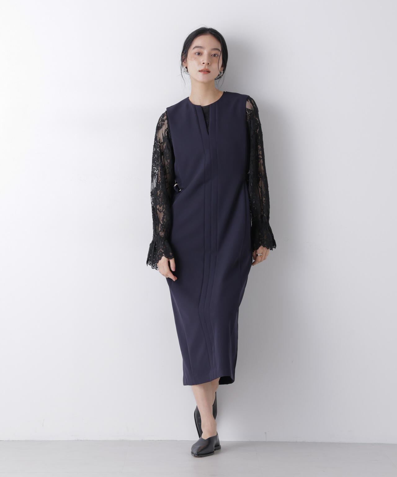 デイリーファンクション サイドベルトキーネックワンピース(セットアップ可)