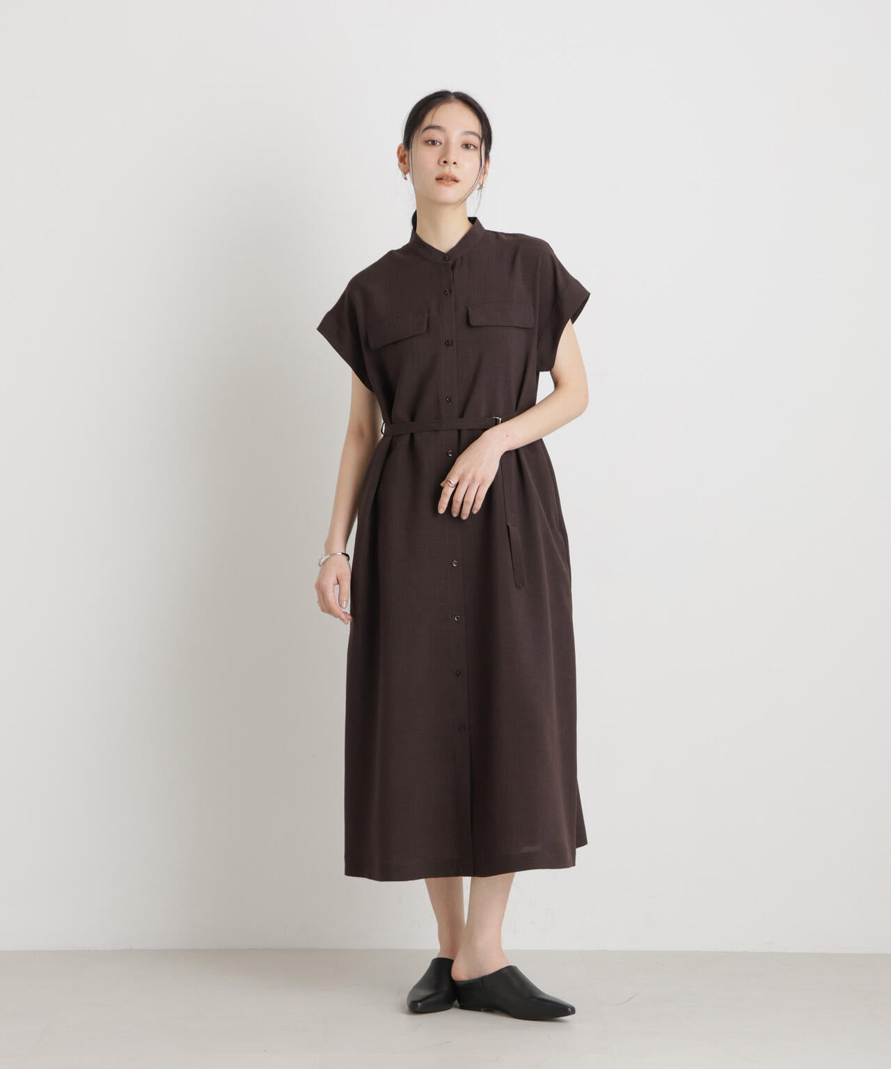 メランジドライ ベルト付きワンピース(セットアップ可)