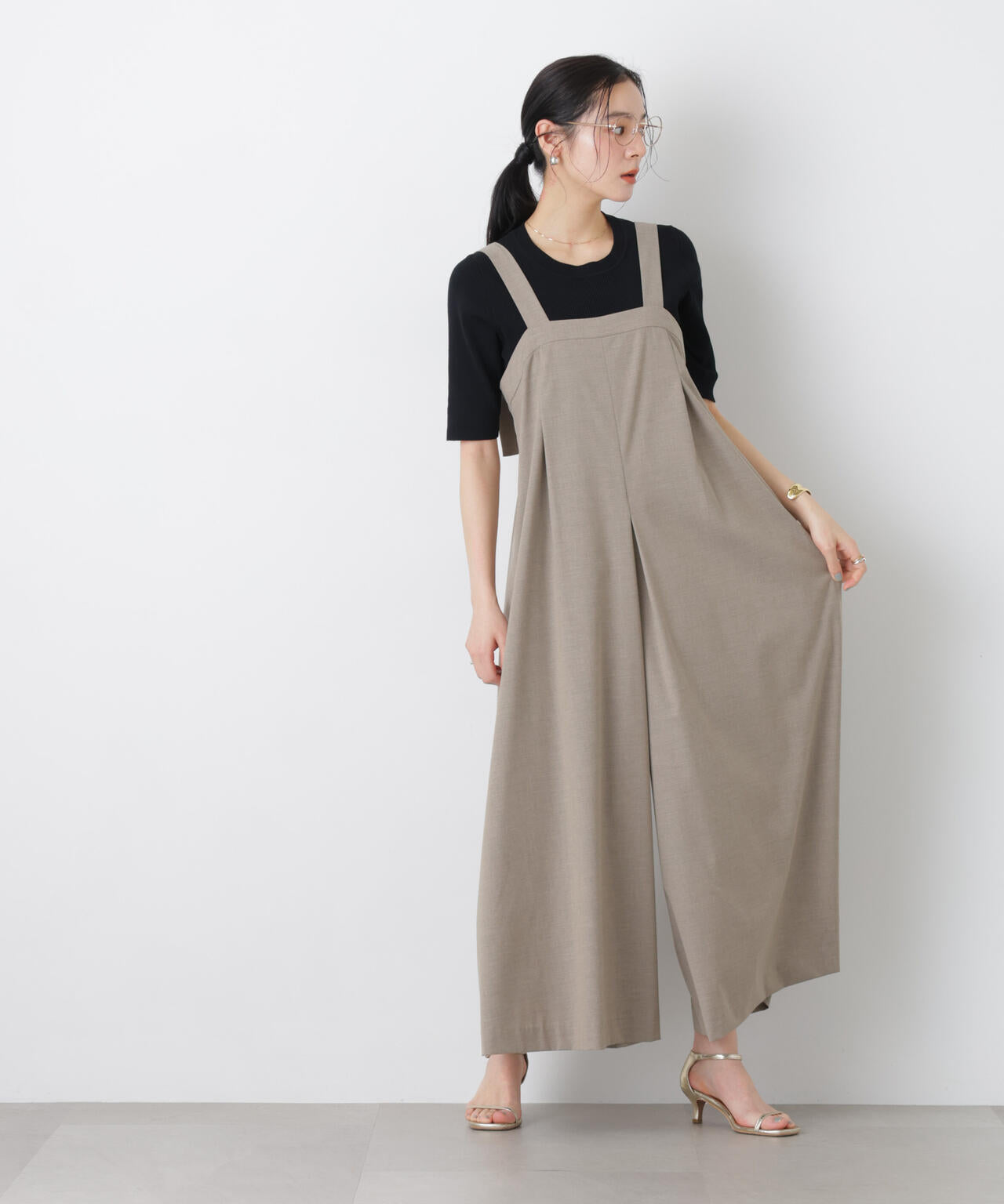 ワイドフレアサロペット 6696119303