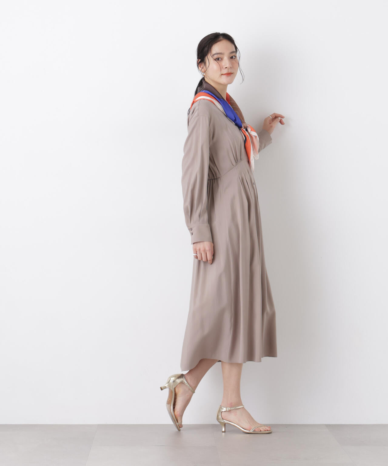 ウエスト切り替えギャザーワンピース 6696119311