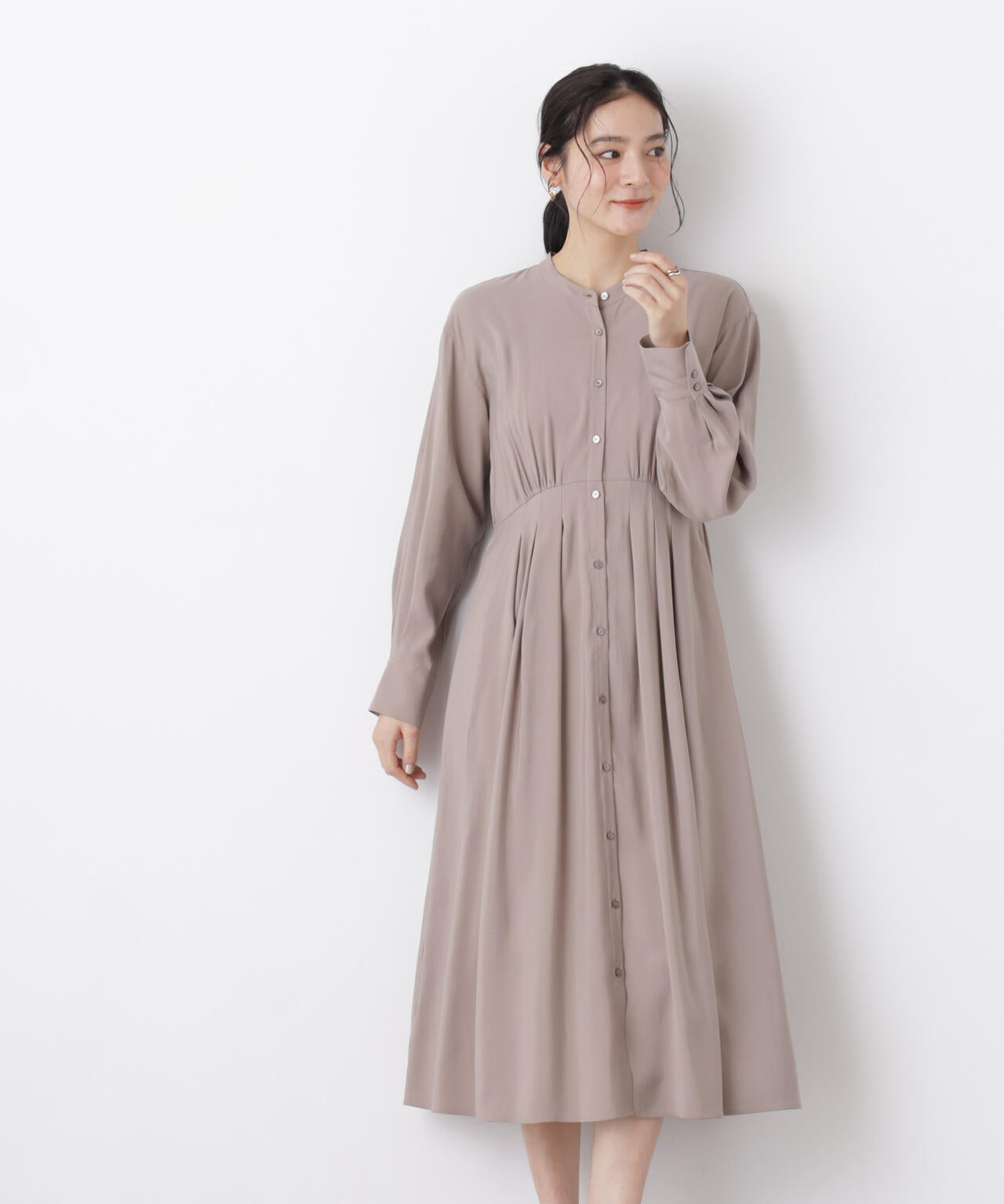 ウエスト切り替えギャザーワンピース 6696119311