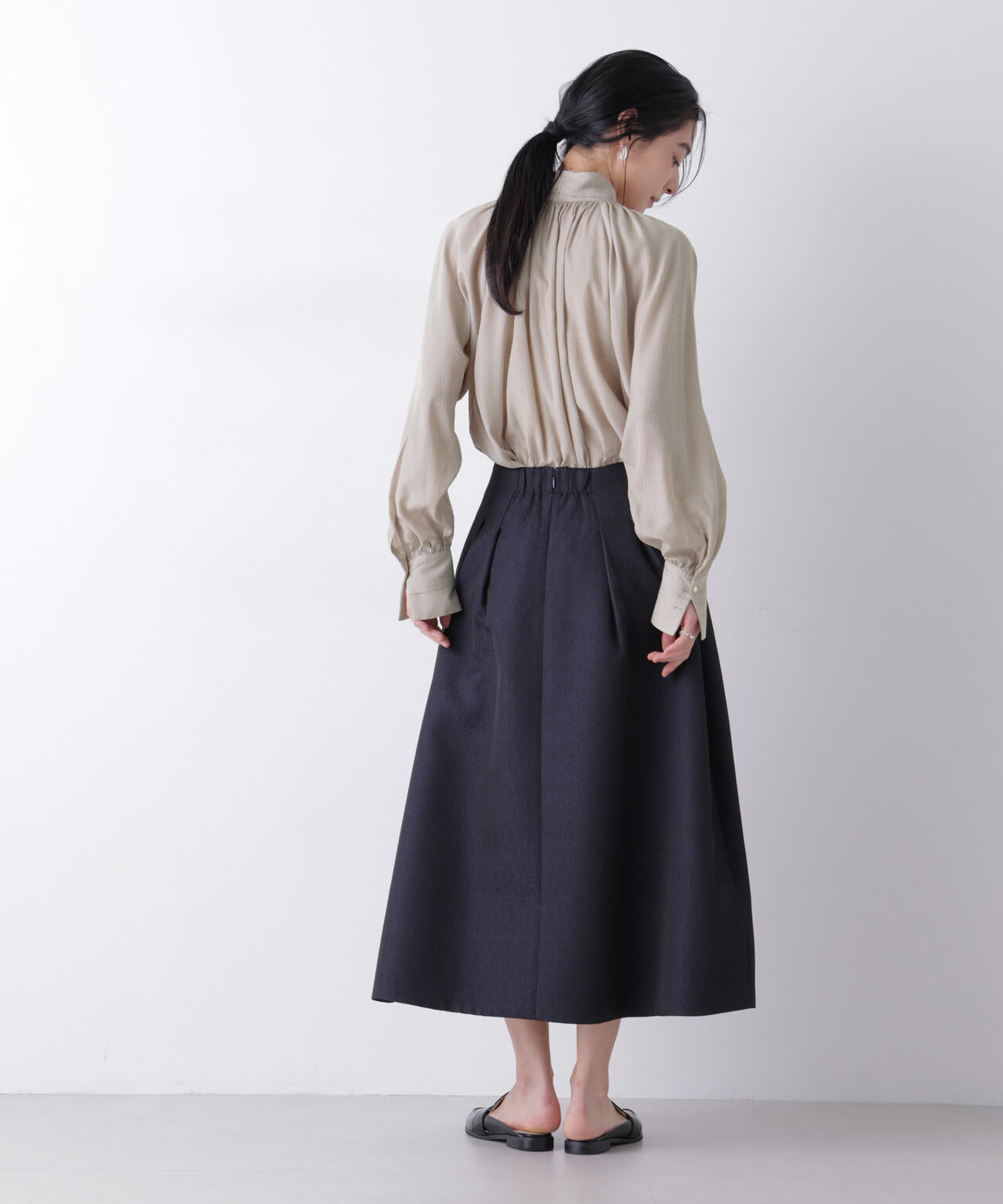 ドビードットリボンタイブラウス 6696120304