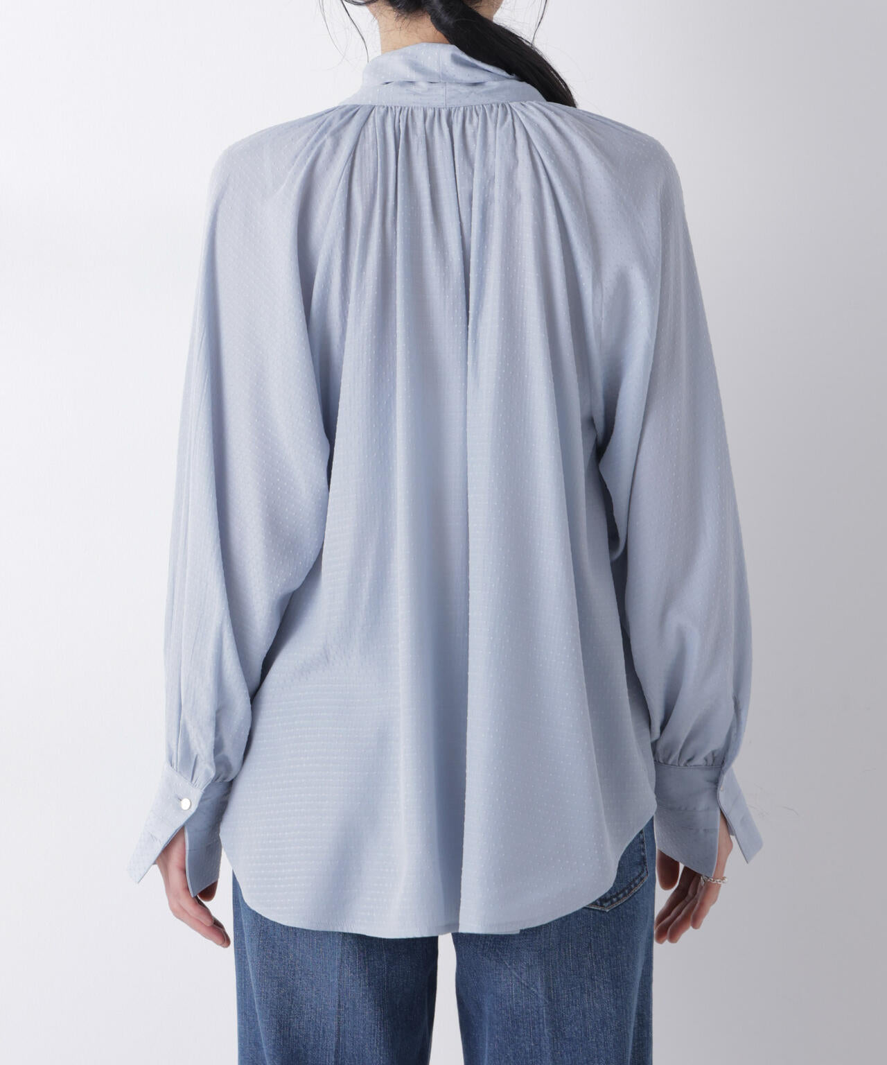 ドビードットリボンタイブラウス 6696120304