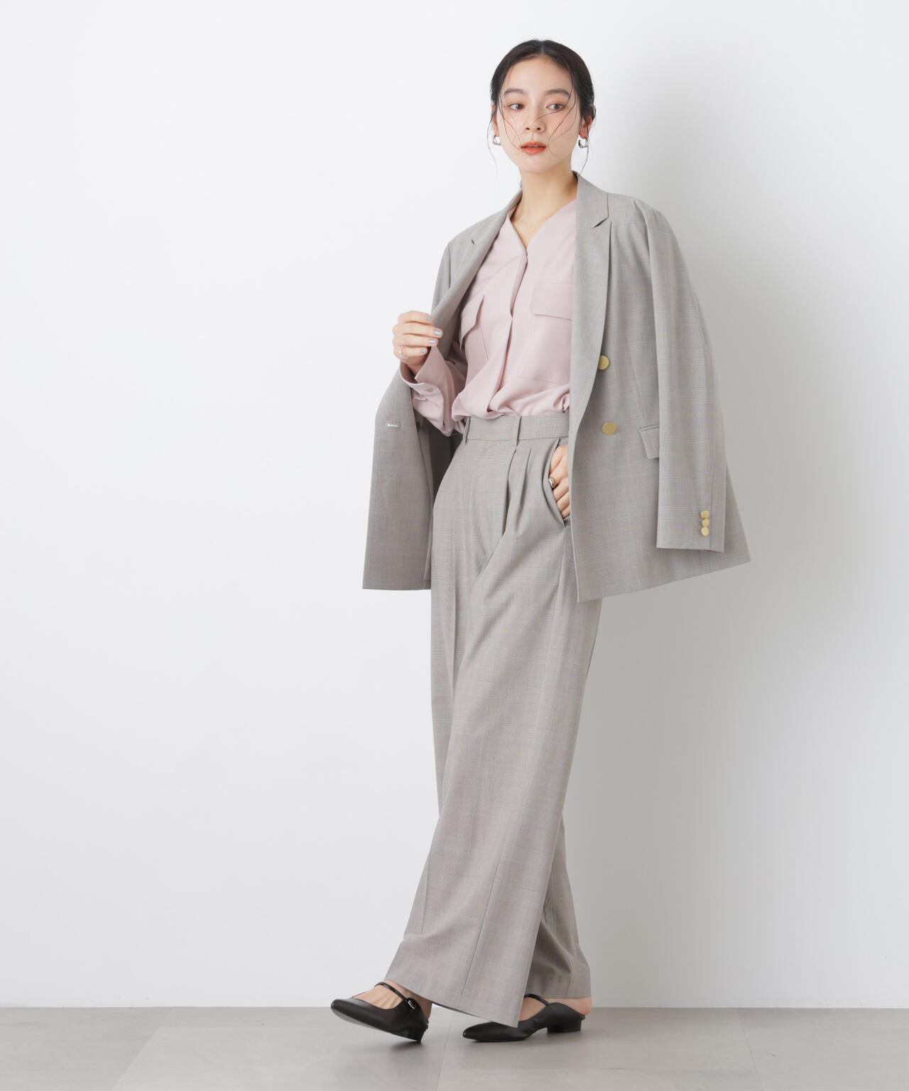 スキッパーポケットブラウス 6696120308