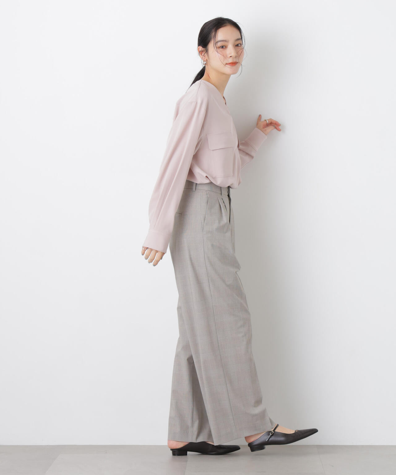 スキッパーポケットブラウス 6696120308