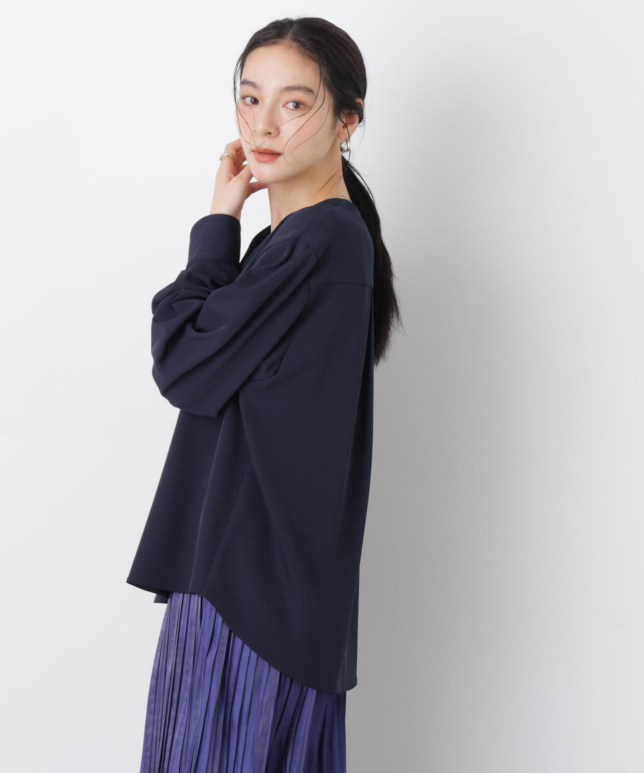 スキッパーポケットブラウス 6696120308