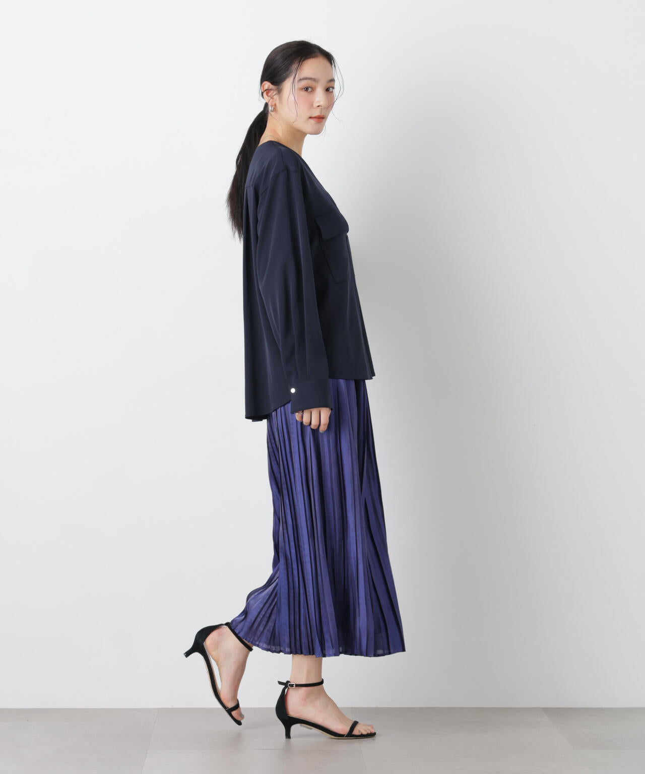 スキッパーポケットブラウス 6696120308