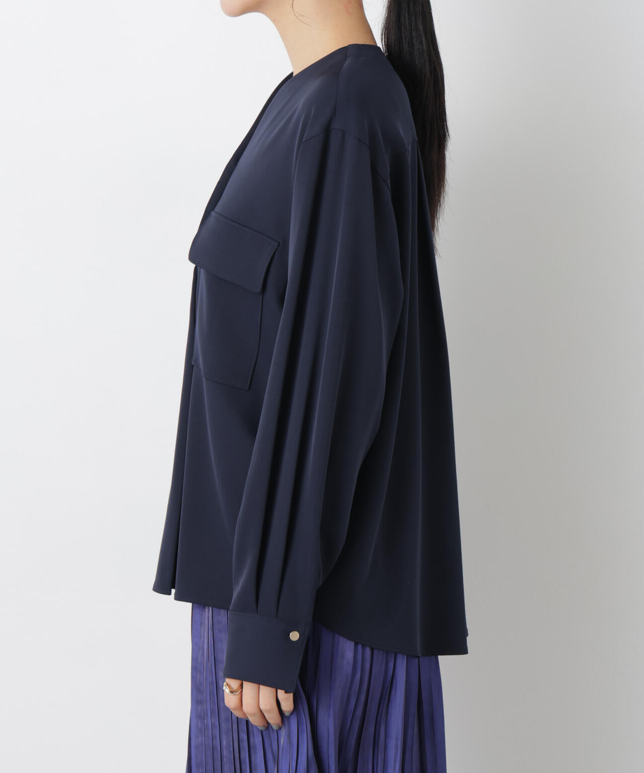 スキッパーポケットブラウス 6696120308