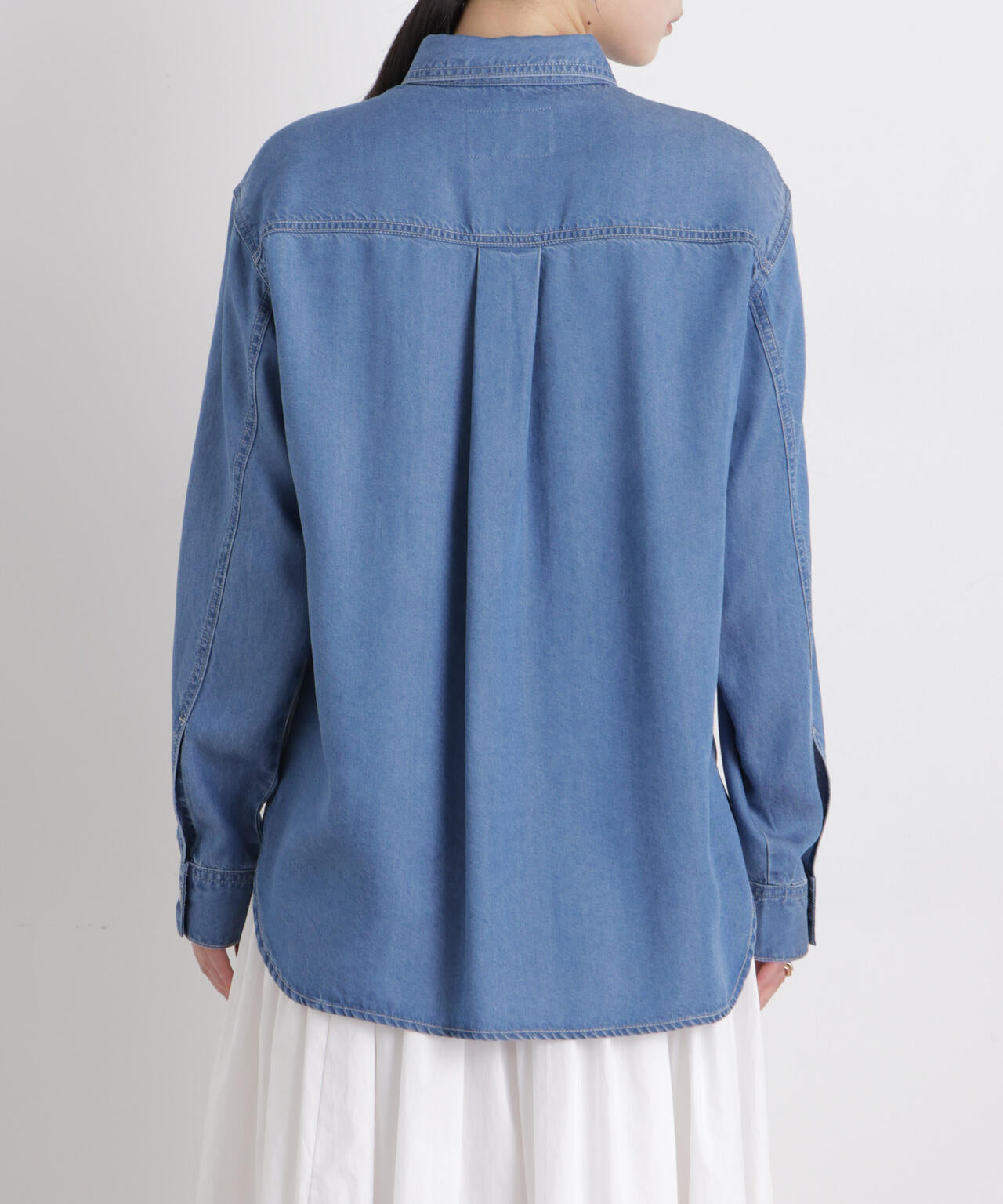 テンセルデニムリラックスシャツ(セットアップ可) 6696120316