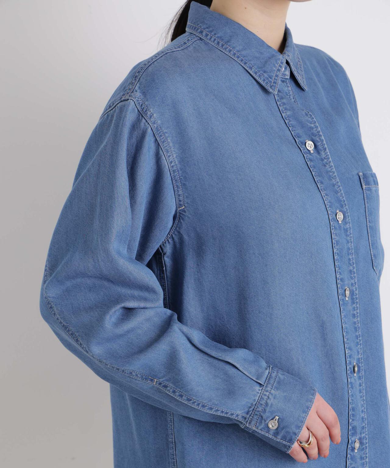 テンセルデニムリラックスシャツ(セットアップ可) 6696120316