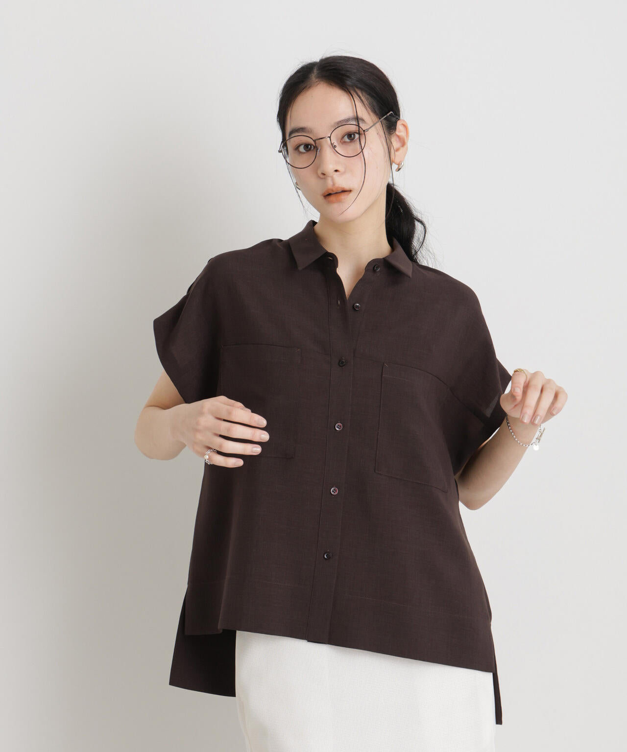 メランジドライ ポケットシャツ(セットアップ可)