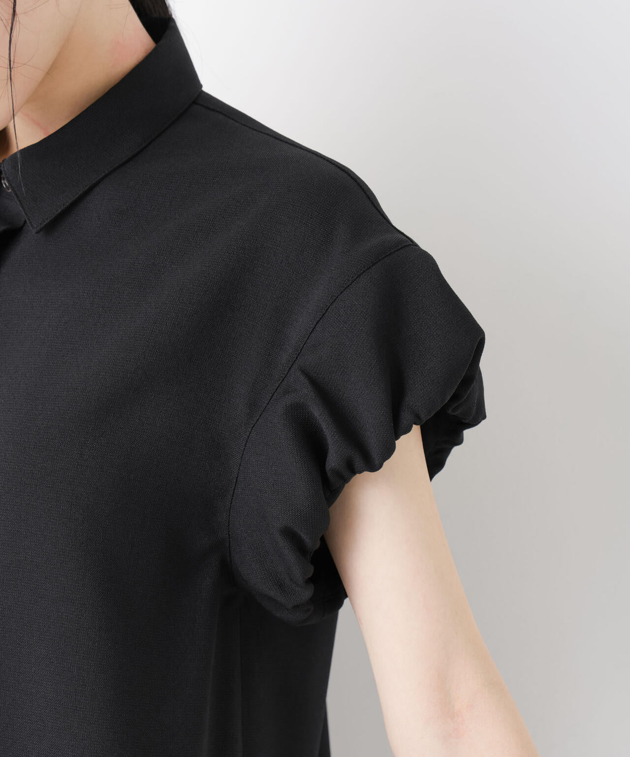 バーズアイギャザーボリュームスリーブブラウス(セットアップ可) 6696121312