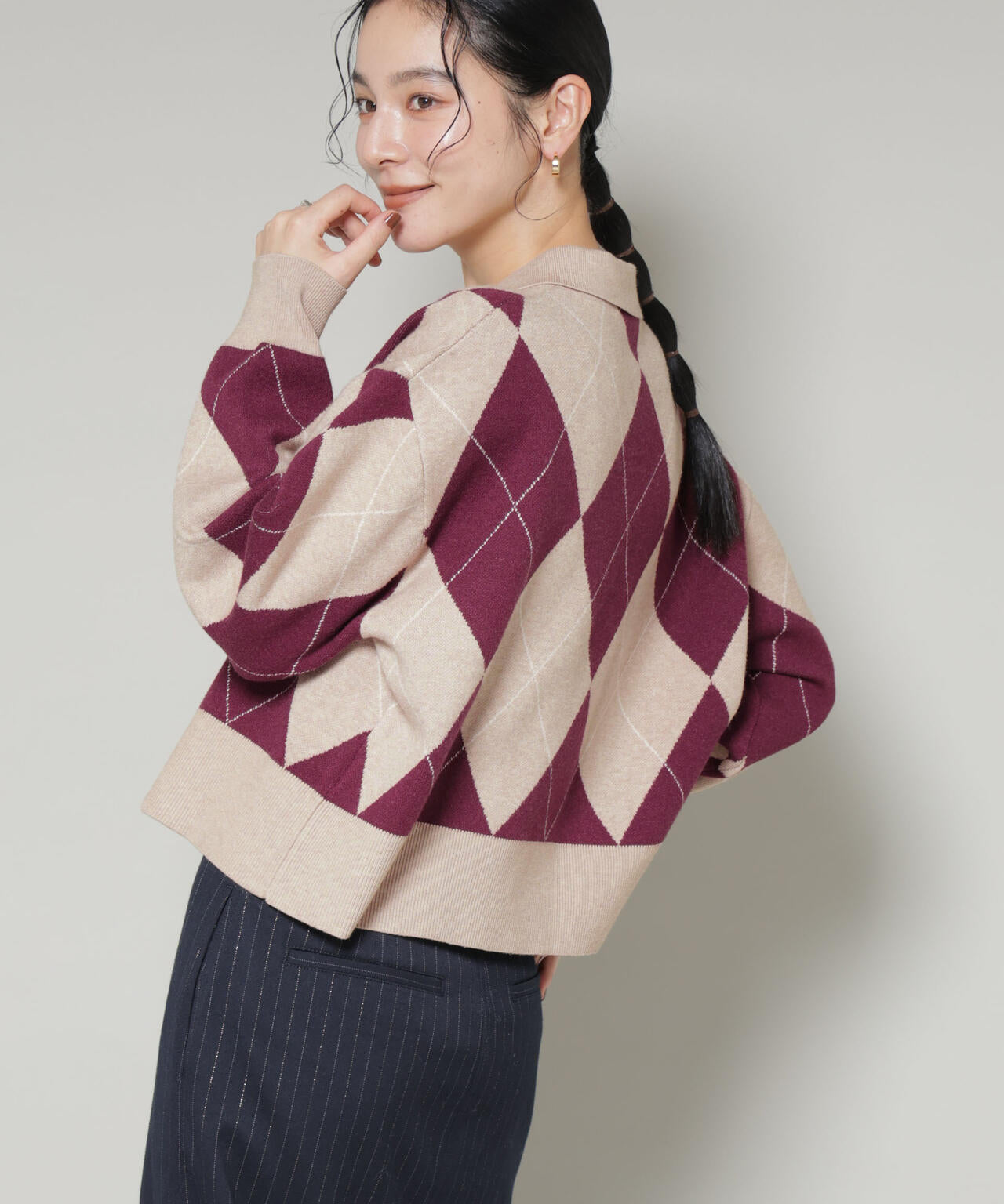 アーガイルワイドポロニット 6696122300