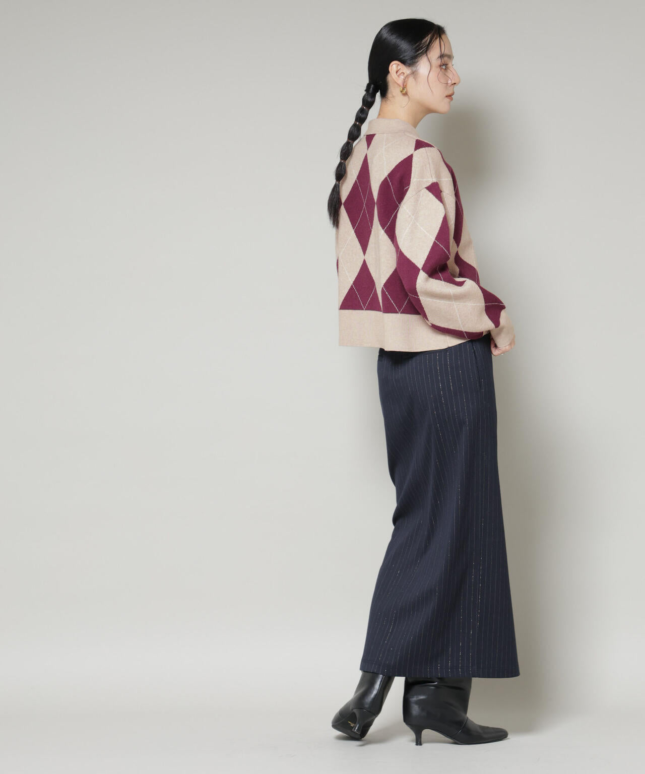 アーガイルワイドポロニット 6696122300