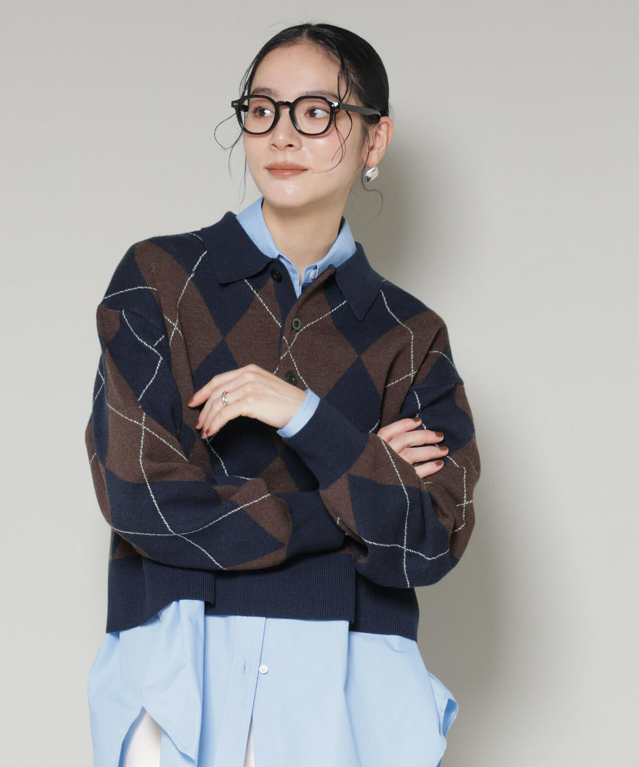 アーガイルワイドポロニット 6696122300