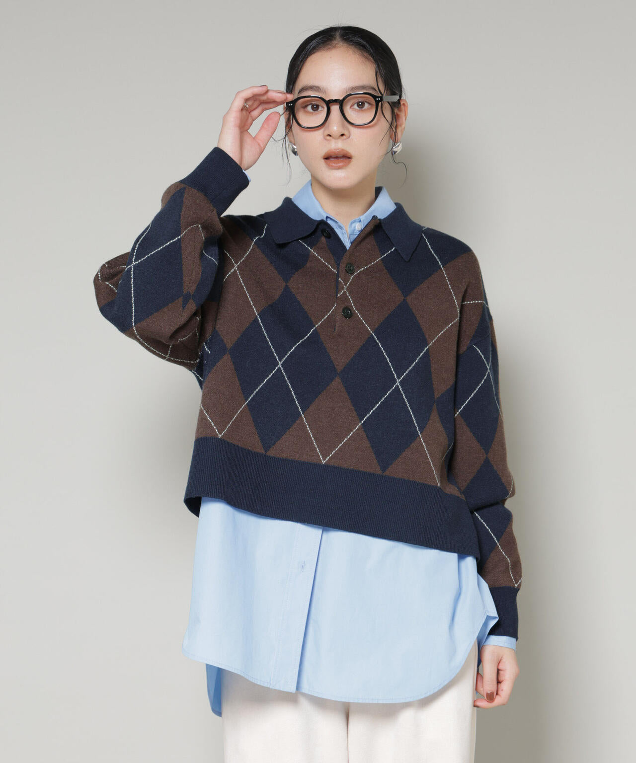 アーガイルワイドポロニット 6696122300