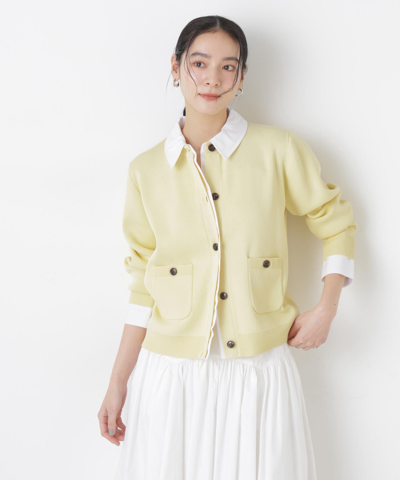 シャツドッキングニットカーディガン