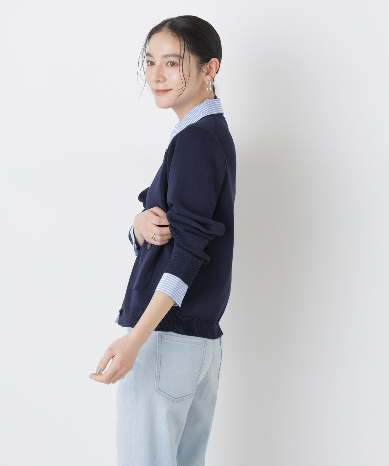 シャツドッキングニットカーディガン 6696122303