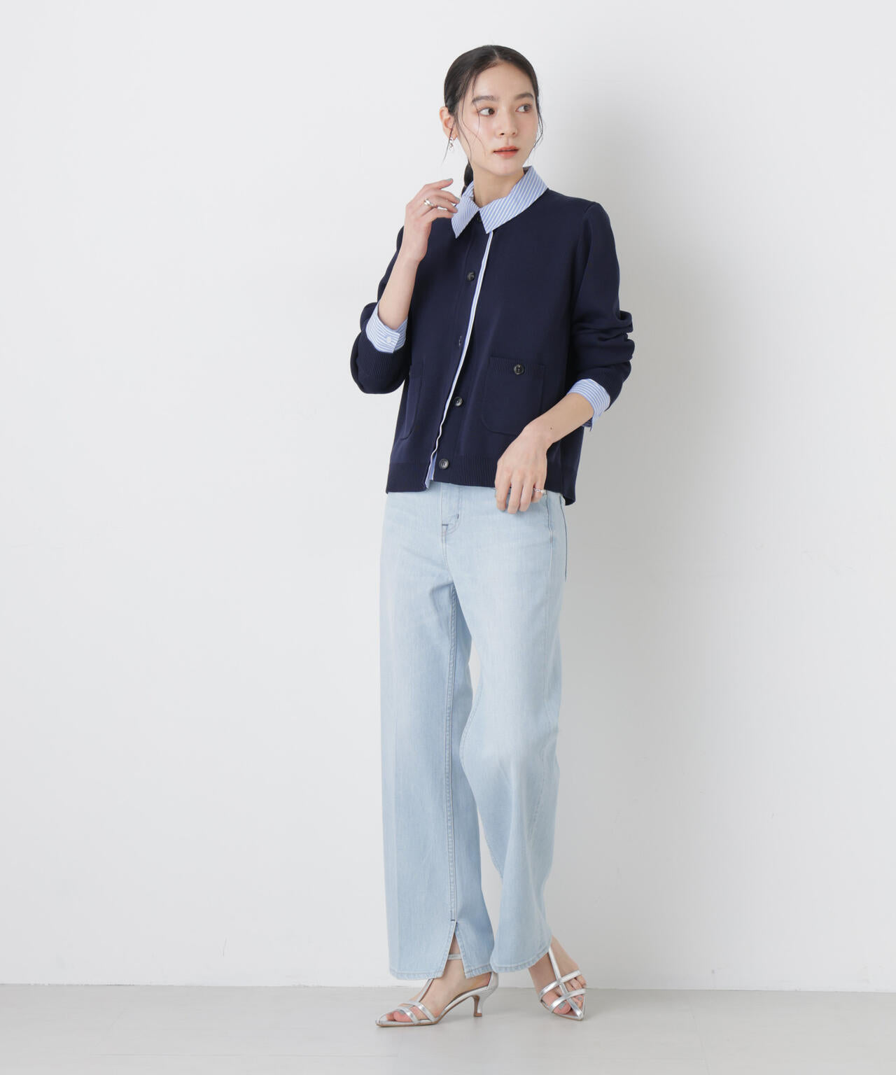 シャツドッキングニットカーディガン 6696122303