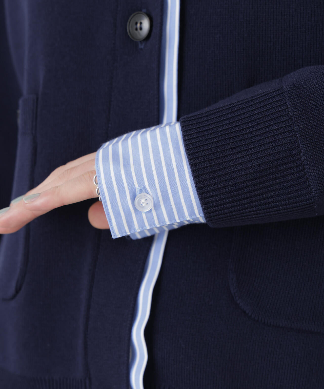 シャツドッキングニットカーディガン 6696122303