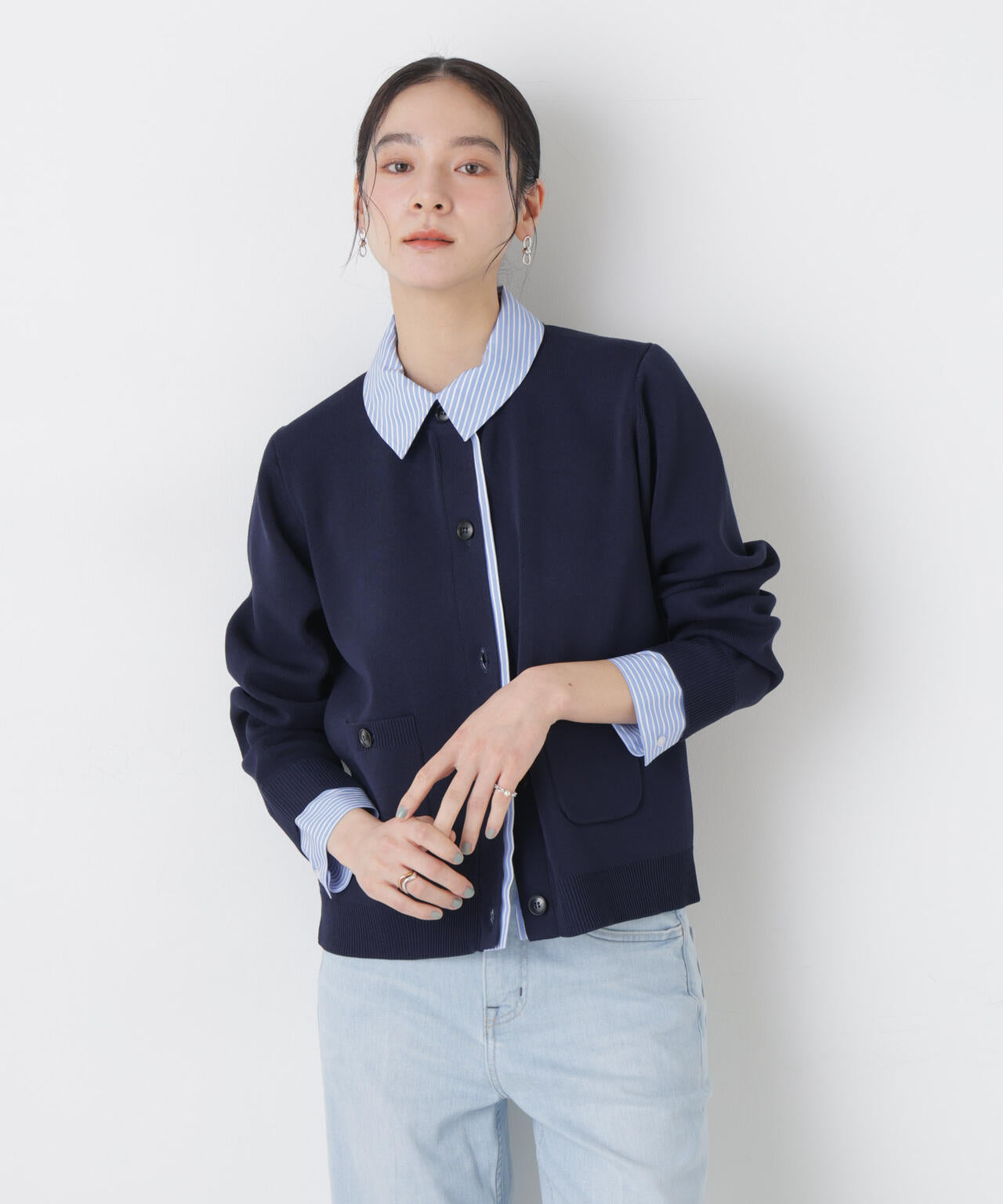 シャツドッキングニットカーディガン 6696122303
