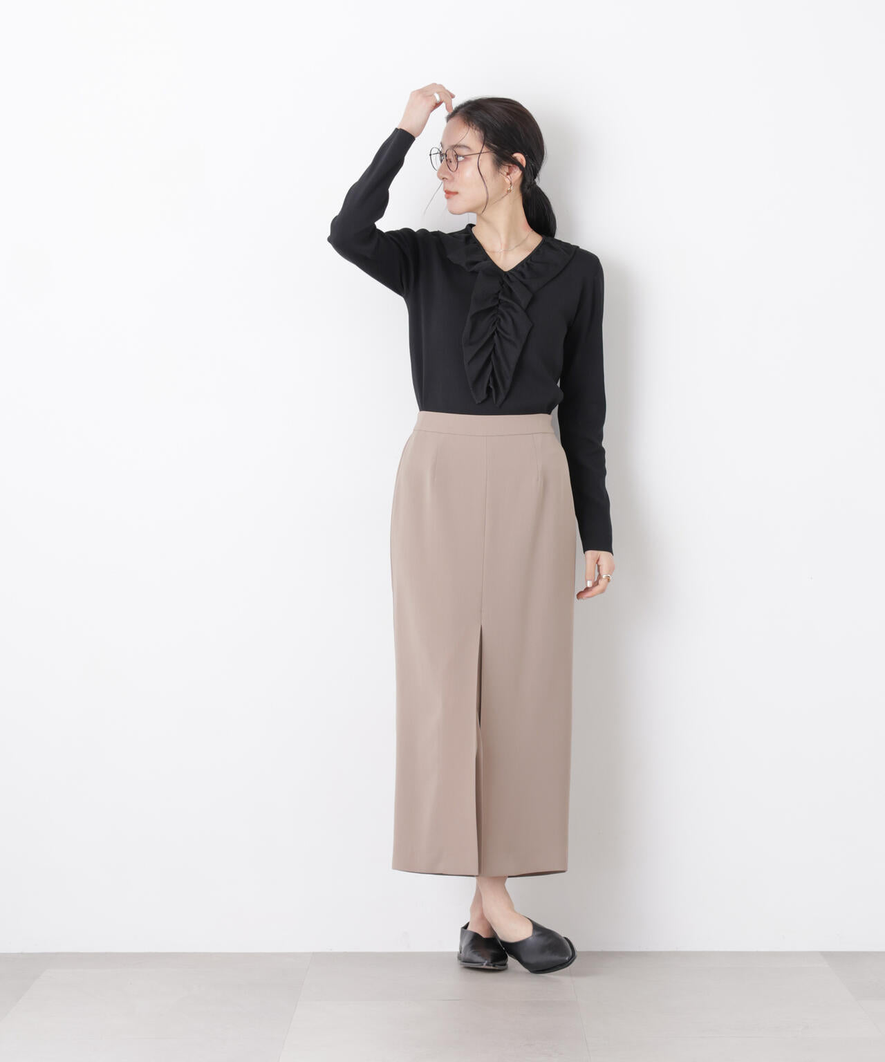 7function フロントフリル総針ニット 6696122306