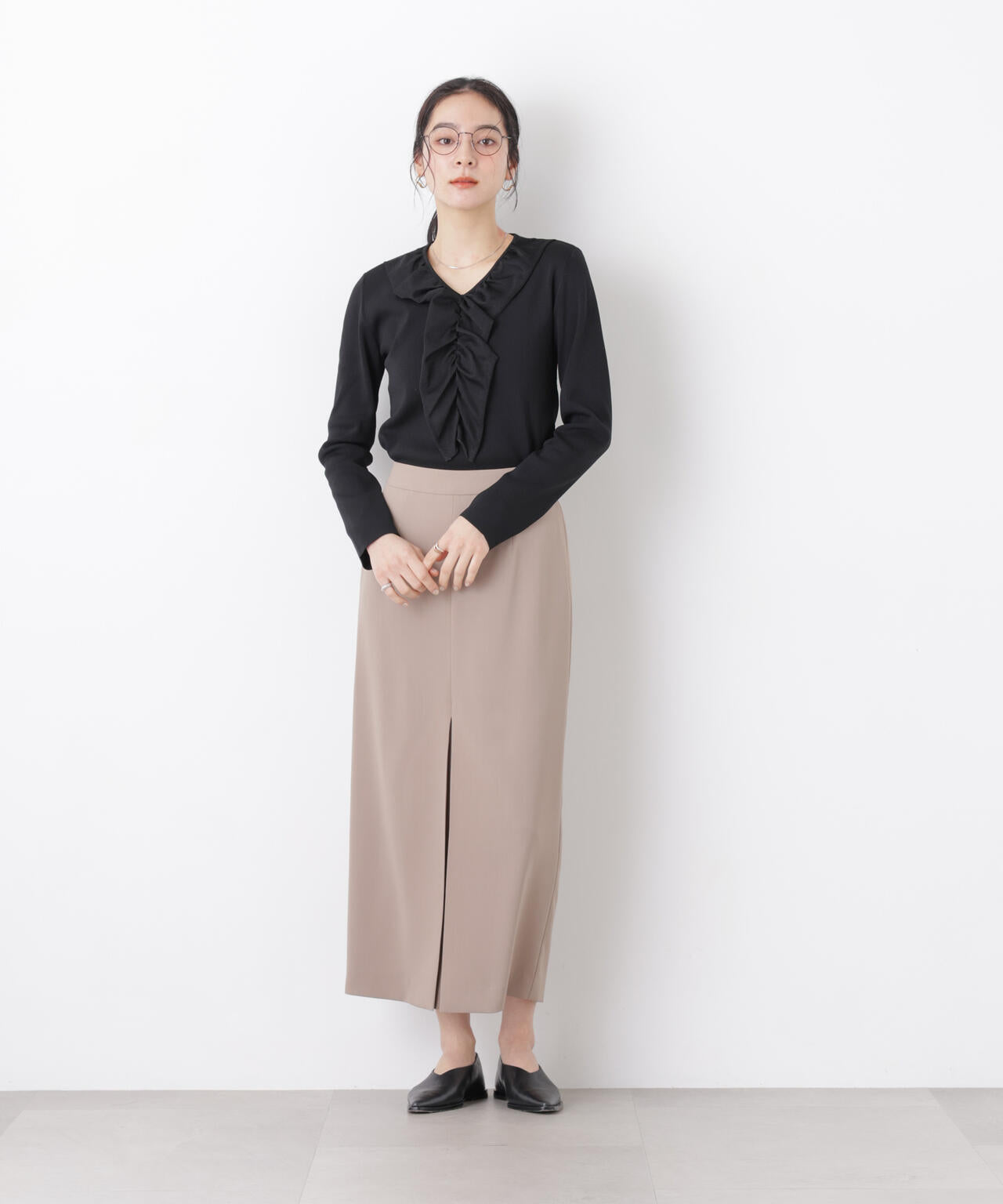 7function フロントフリル総針ニット 6696122306