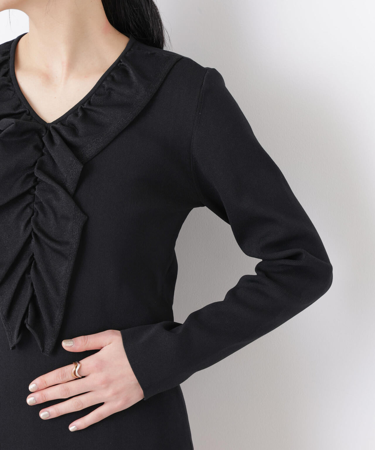 7function フロントフリル総針ニット 6696122306