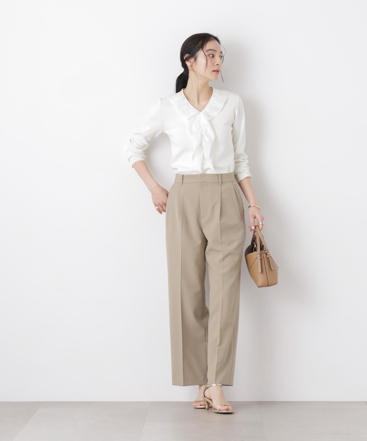 7function フロントフリル総針ニット 6696122306