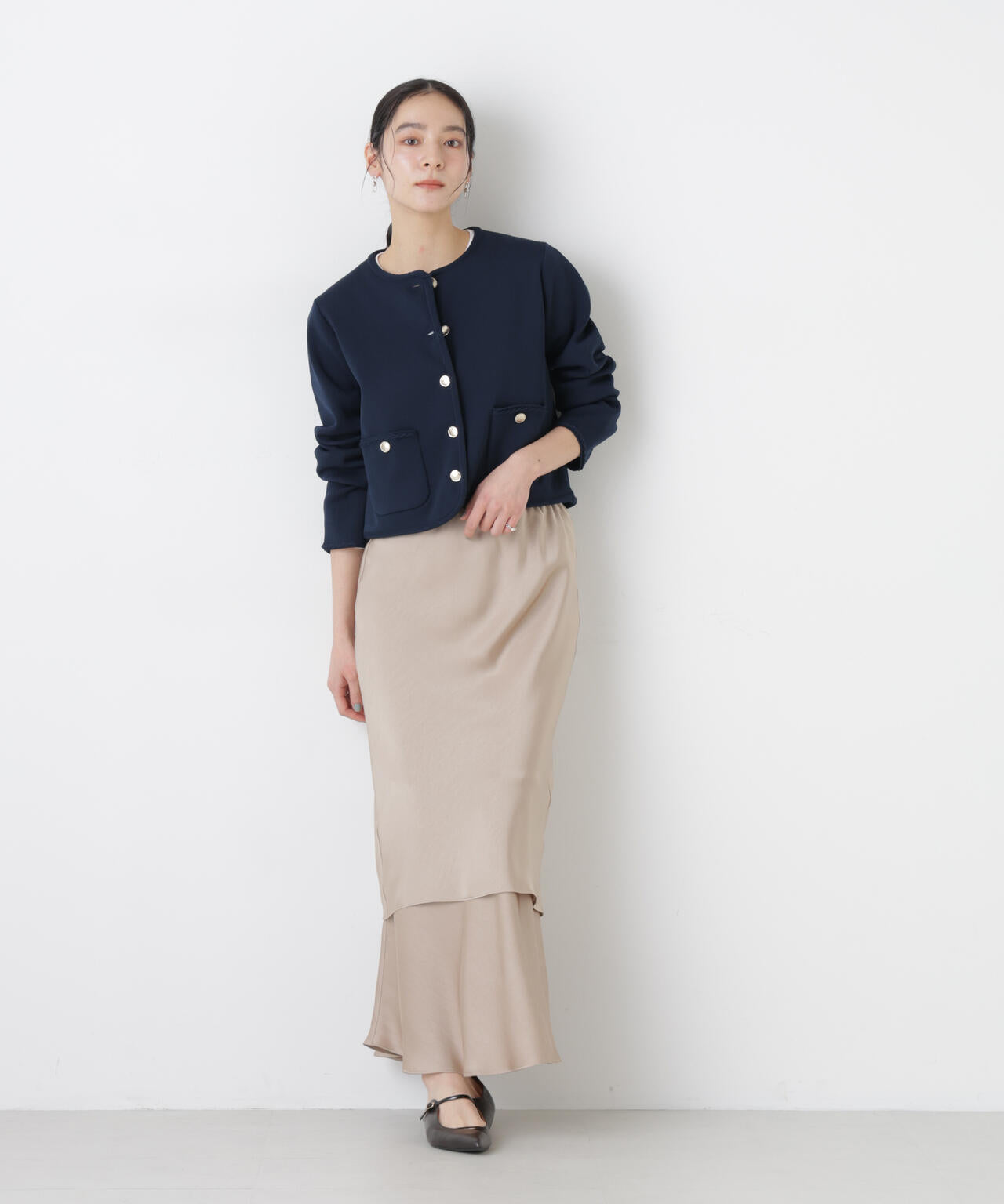 ゴールドボタンニットジャケット 6696122311