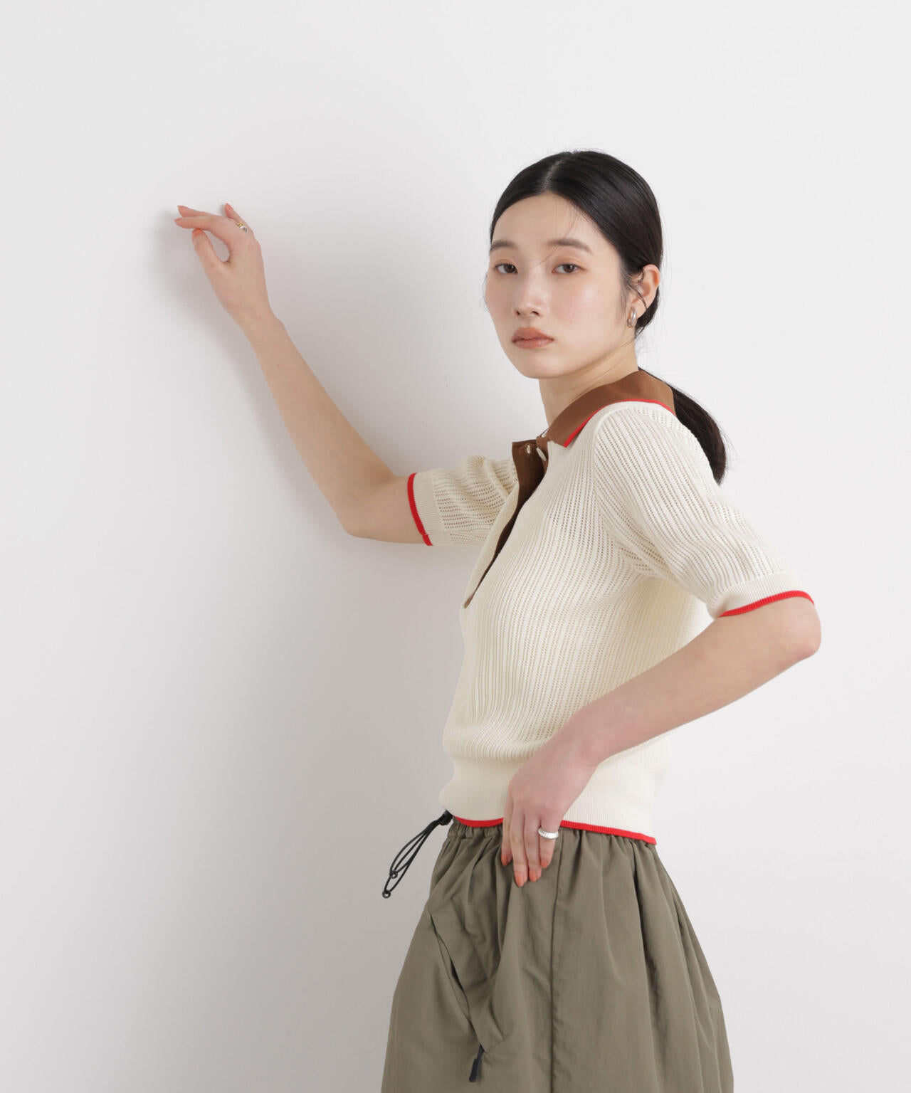 フレームラインアイレットポロニット 6696122314