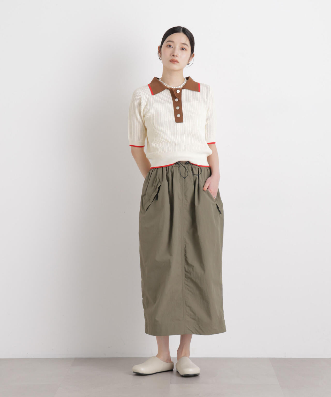 フレームラインアイレットポロニット 6696122314