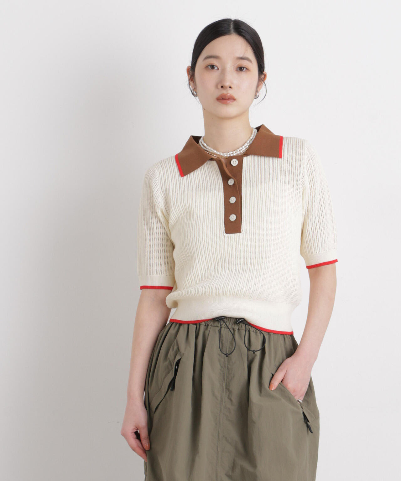 フレームラインアイレットポロニット 6696122314