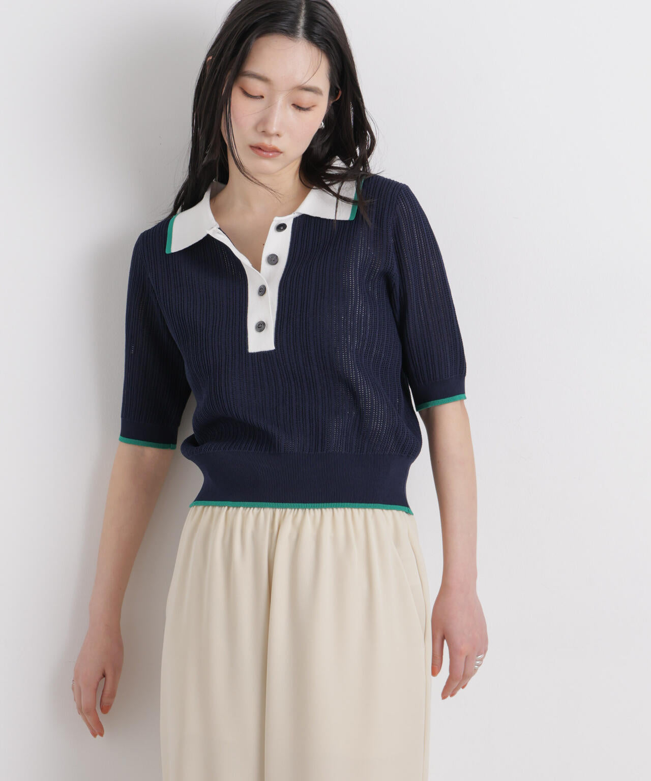 フレームラインアイレットポロニット 6696122314